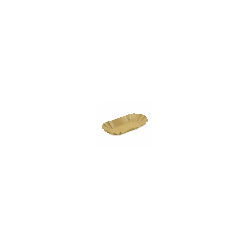 BIONATURE Pappschalen 'Kraft' oval 17,5 x 10,5 x 3 cm fettdicht braun, 250 Stk.
