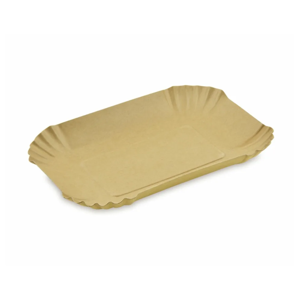 BIONATURE Pappschalen 'Kraft' oval 18 x 13 x 3 cm fettdicht braun, 250 Stk. – Bild 2