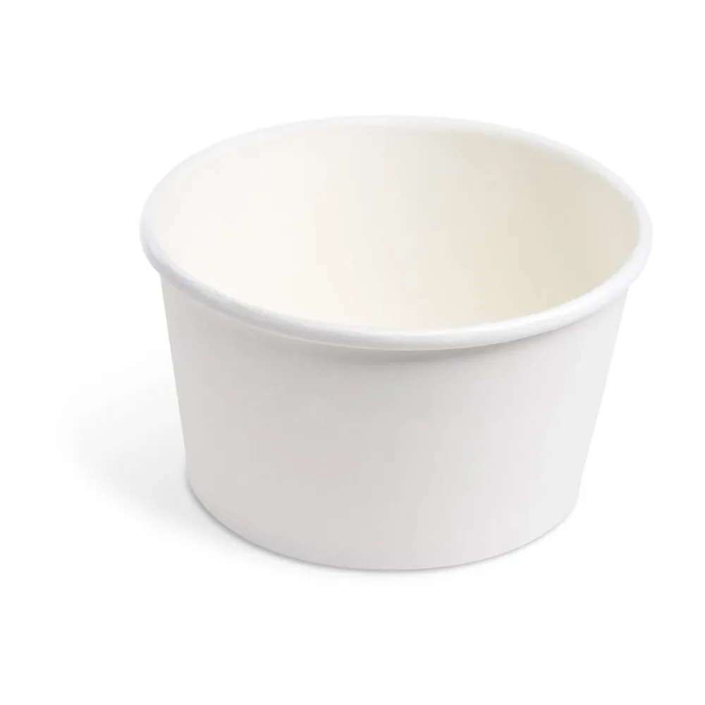 Papierbecher Feinkostbecher Eisbecher rund weiß 350 ml, O 11,5 cm, 50 Stk. – Bild 2