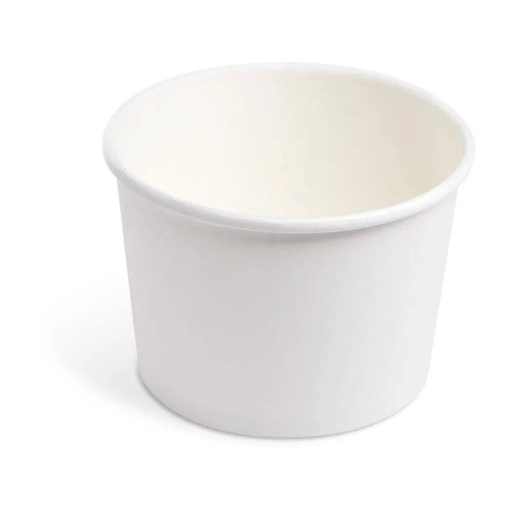Papierbecher Feinkostbecher Eisbecher rund weiß 500 ml, O 11,5 cm, 50 Stk. – Bild 2