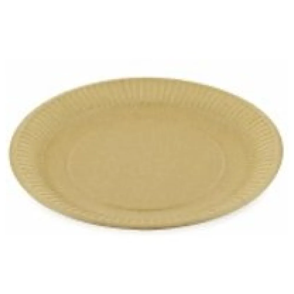 BIONATURE Pappteller 'Kraft' rund O23cm fettdicht braun, 100 Stk. – Bild 3