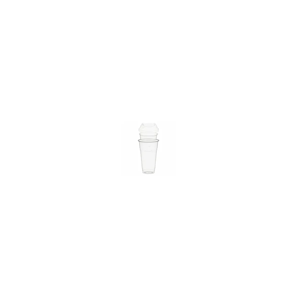 BIO Trinkbecher 500ml + Domdeckel stapelbar + Einsatzbecher O 96mm (PLA) 50 Stk.