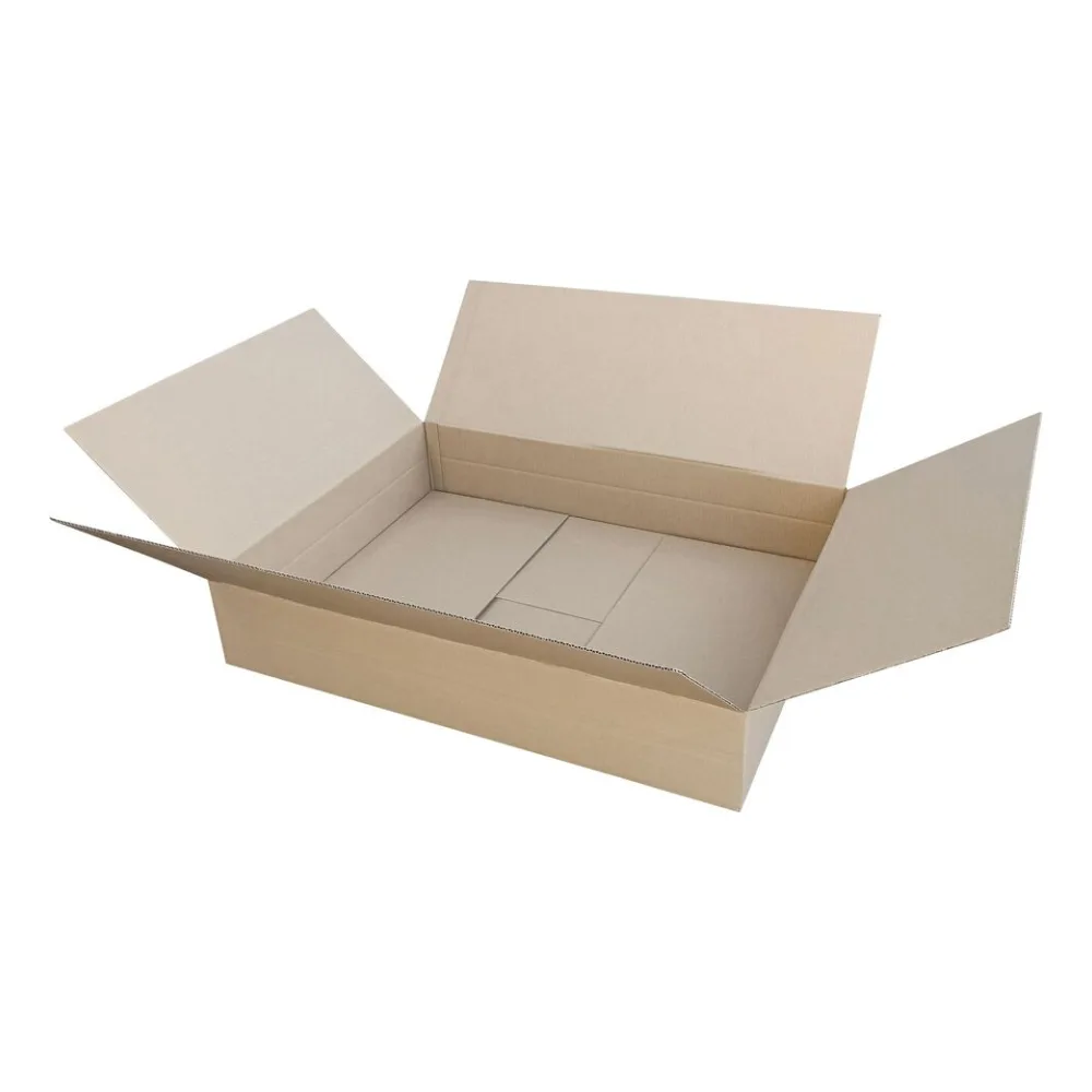 Faltkarton 1030x760x(100)-185mm mit variabler Höhe 1-wellig Dickwelle braun – Bild 2