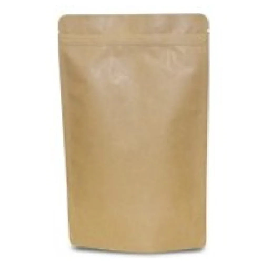 Standbodenbeutel Kraftpapier braun High Barrier mit Alubeschichtung 130x225x70mm, 500ml, 100 Stk. – Bild 3