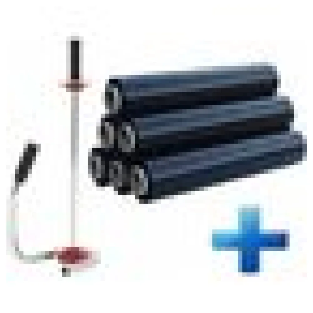 Sparset 6 Rollen Handstretchfolie Handwickelfolie schwarz mit Abroller DE LUXE – Bild 4