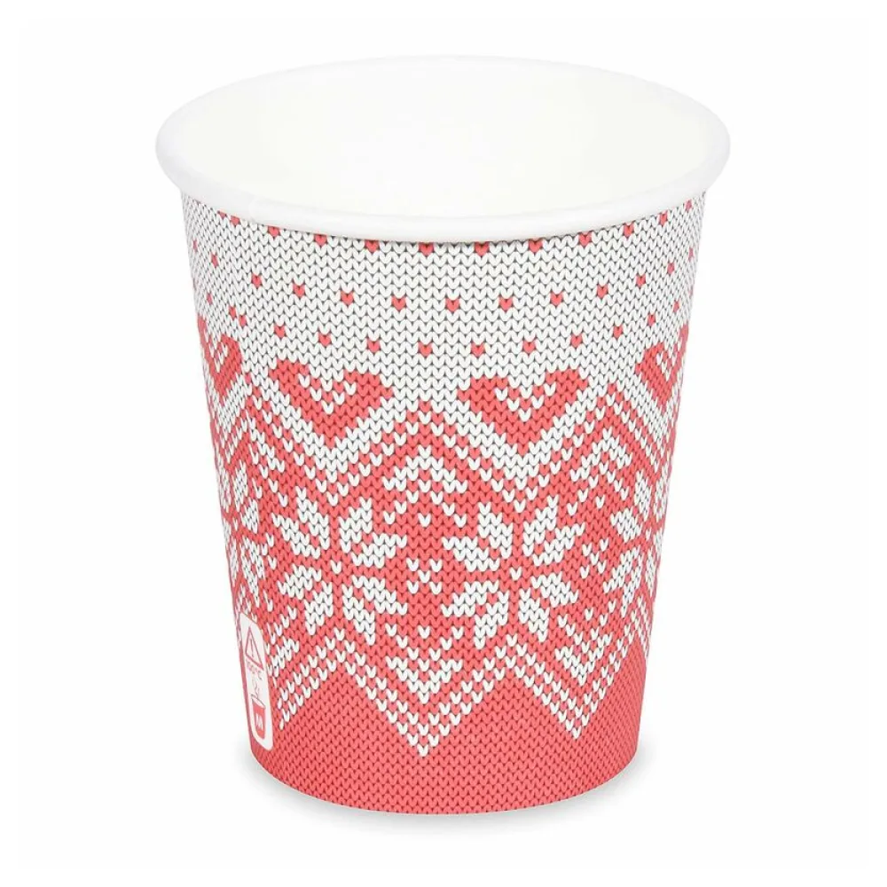 Heißgetränkebecher Pappbecher Motiv Wintersaison 200ml 280ml, O 80mm, 50 Stk. – Bild 2