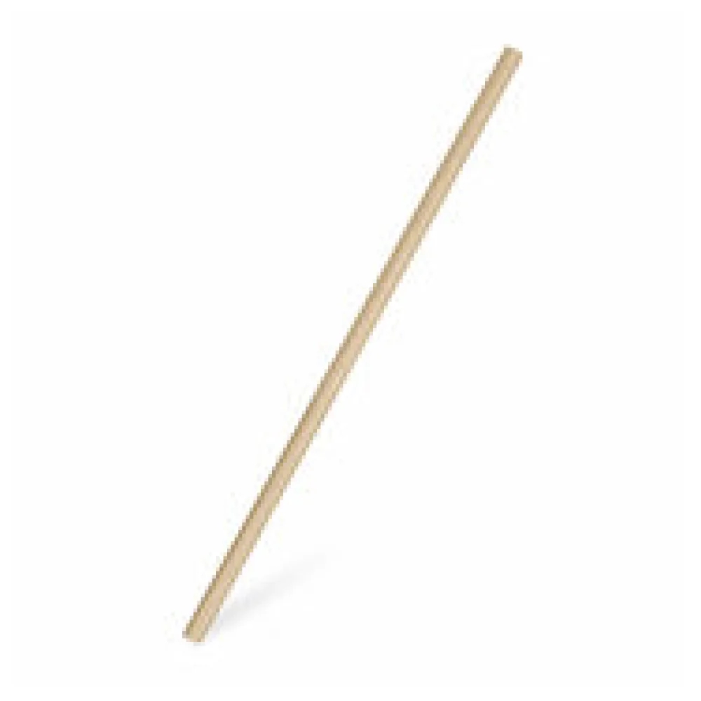 Papiertrinkhalme für Kaltgetränke, gerade natur 20 cm O 6 mm, 100 Stk.