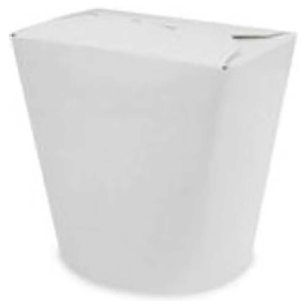 Food Box Take Away Box 80x73x100mm 500ml aus Vollpappe beschichtet weiß, 50 Stk. – Bild 3