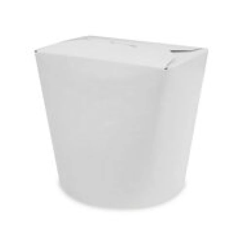 Food Box Take Away Box 100x88x95mm 750ml aus Vollpappe beschichtet weiß, 50 Stk.