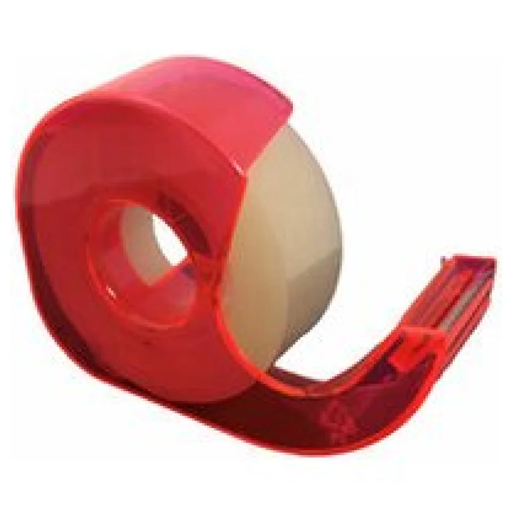 PAVO Klebebandabroller rot B-WARE inkl. 1 Rolle Klebeband 19mm x 33 m – Bild 3