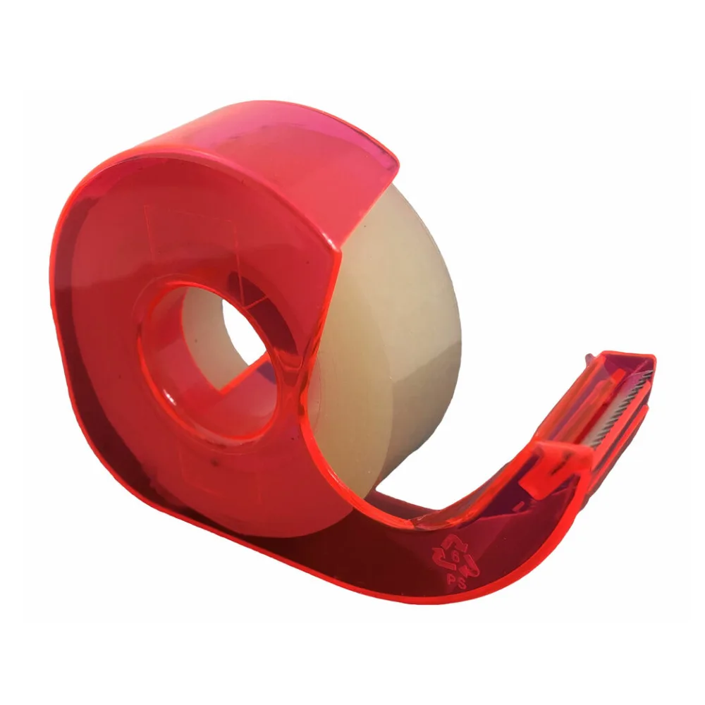 PAVO Klebebandabroller rot B-WARE inkl. 1 Rolle Klebeband 19mm x 33 m – Bild 2