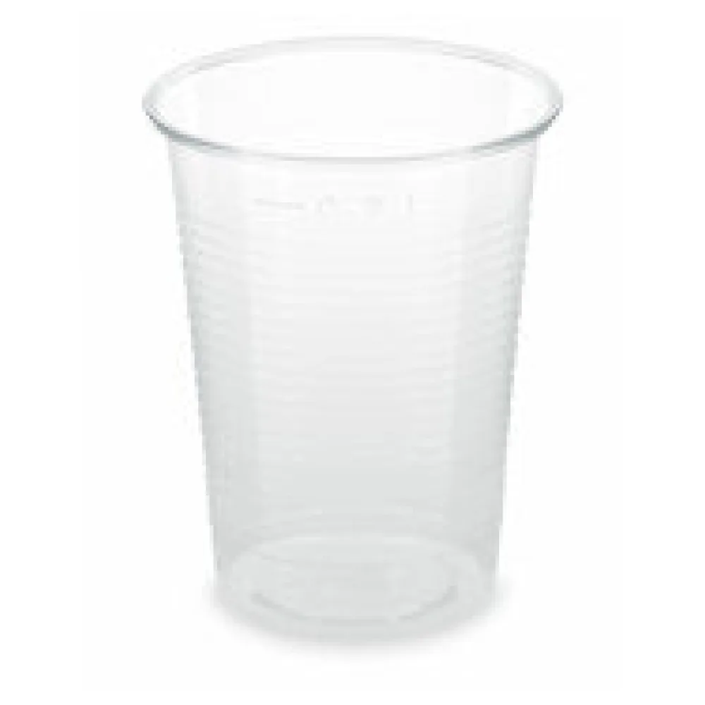 BIO Trinkbecher klar 200 ml 0,2 l aus Biokunststoff PLA o 70mm, 10 Stk.