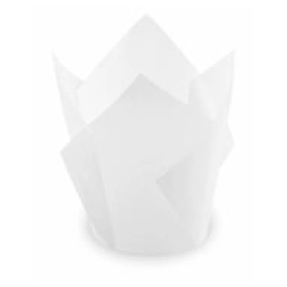 Muffin-Tulip-Wraps O 50 x 85 mm weiß, 160x160 mm, 100 Stk.