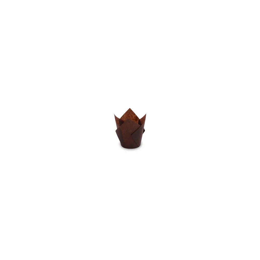 Muffin-Tulip-Wraps O 50 x 85 mm dunkelbraun, 160x160 mm, 100 Stk.