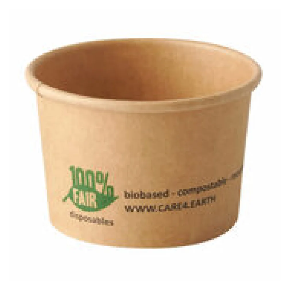 'pure' BIO Portionsbecher aus Pappe 45 ml braun "100% Fair", 50 Stk.