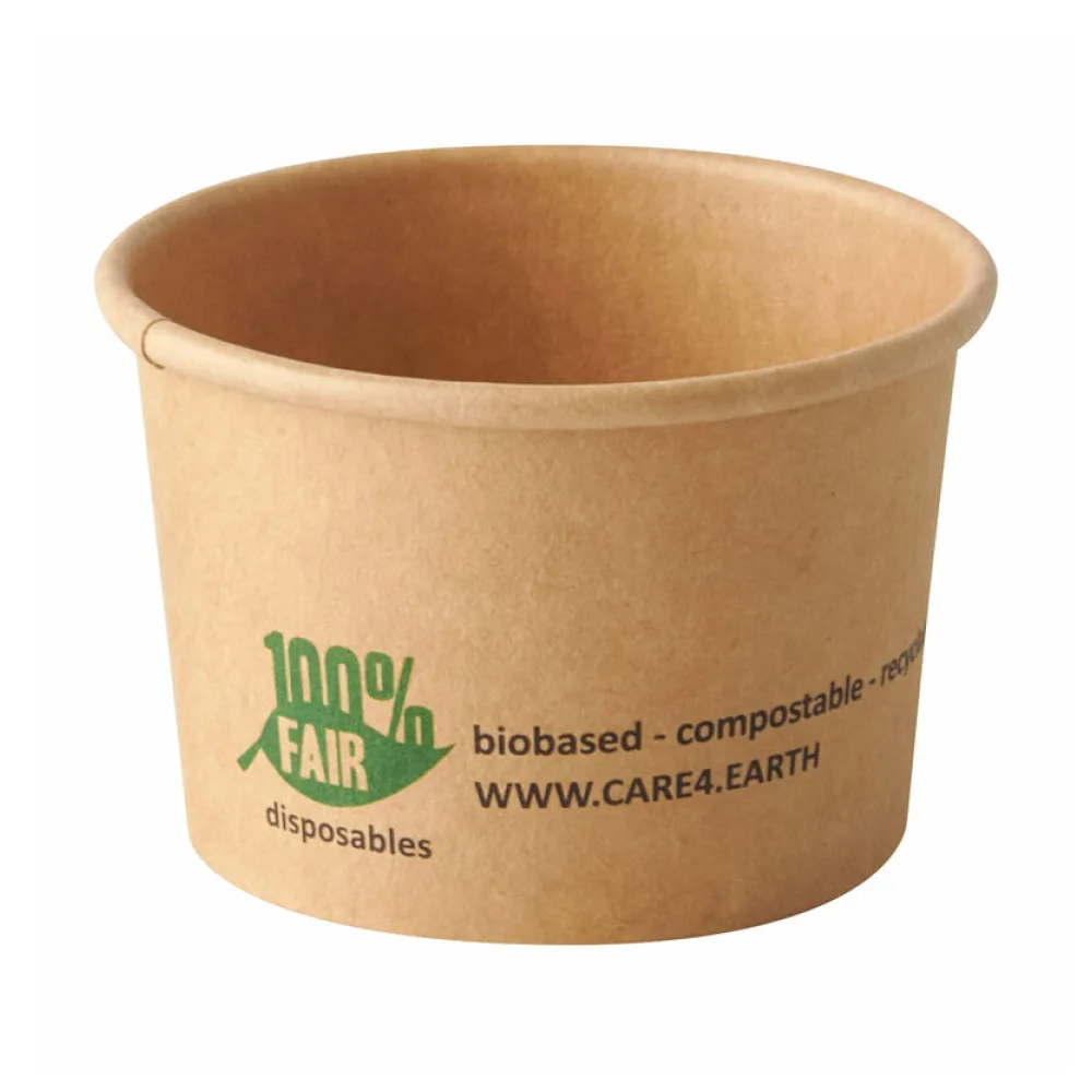 'pure' BIO Portionsbecher aus Pappe 45 ml braun "100% Fair", 50 Stk. – Bild 2