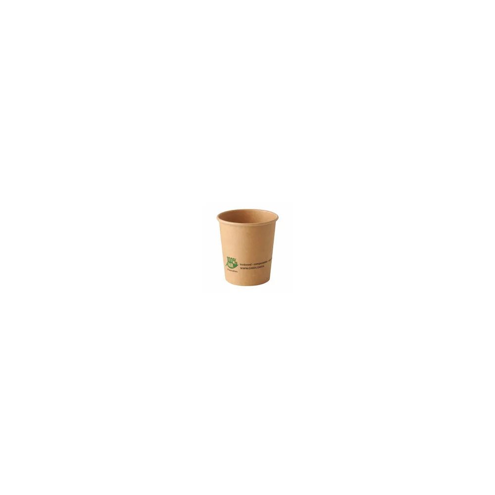 'pure' BIO Portionsbecher aus Pappe 120 ml braun "100% Fair", 50 Stk.