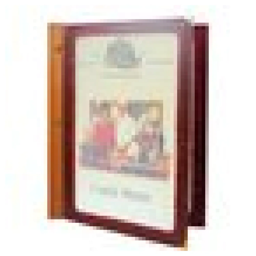 Folienkarte (PVC) weinrot, mit Holzrücken, 6 Seiten, A4, 1 Stk. – Bild 4