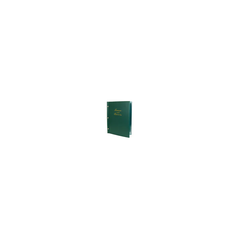 Speisekarte (PVC) "Speisen und Getränke" dunkelgrün, 8 Seiten, A4, 1 Stk.