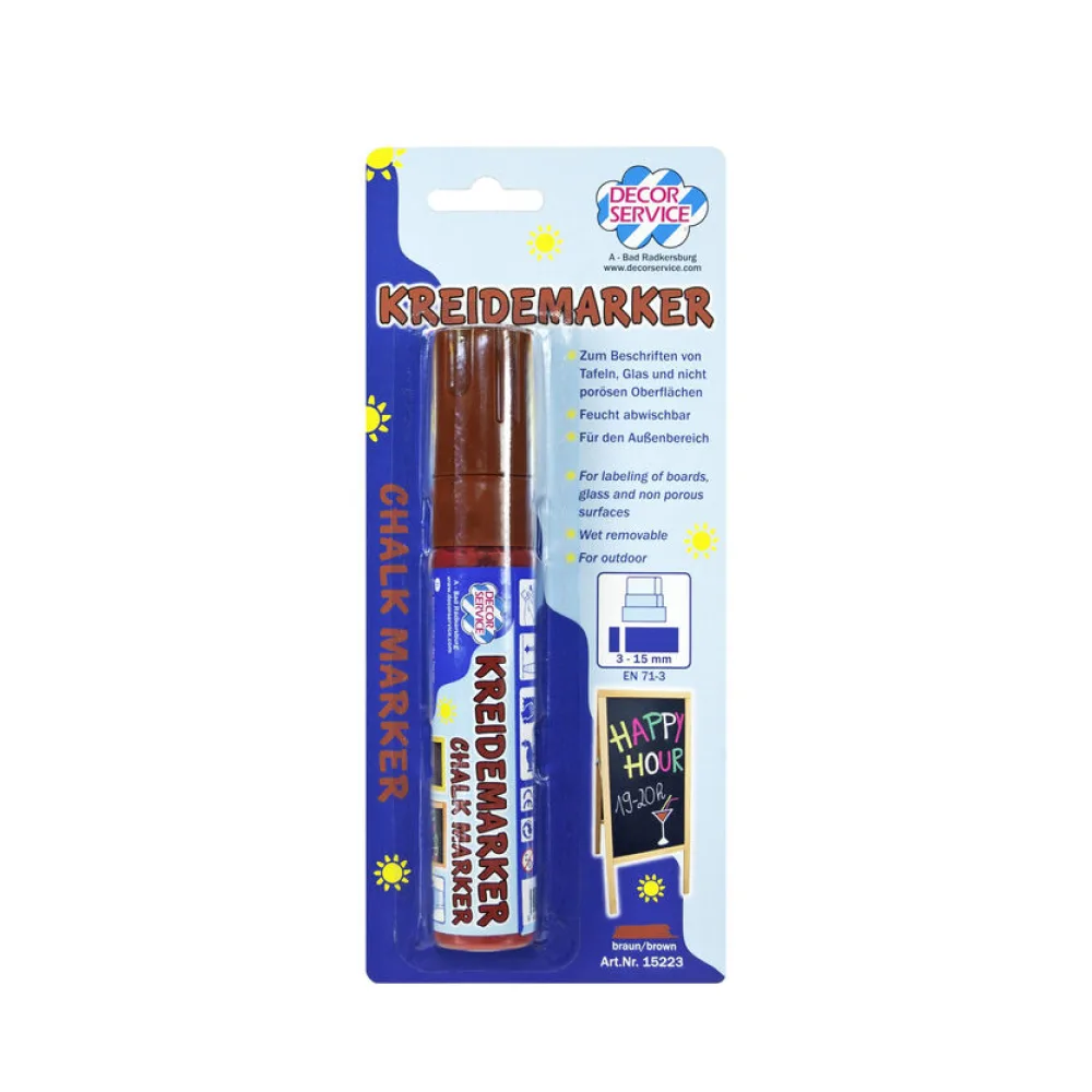 Kreidemarker braun, Schreibbreite 3-15mm, 1 Stk. – Bild 2