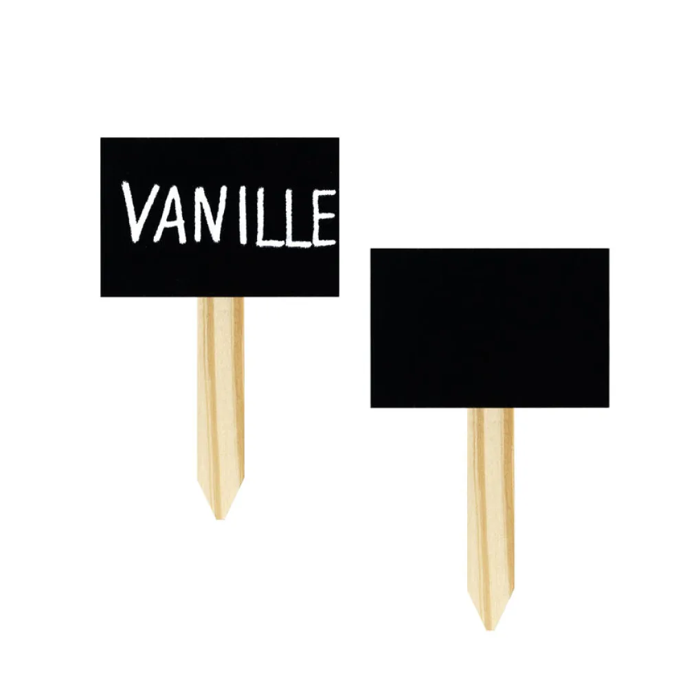 Kreidetafel mit Stecker, PVC, schwarz, 12x7.5cm, 3 Stk. – Bild 2