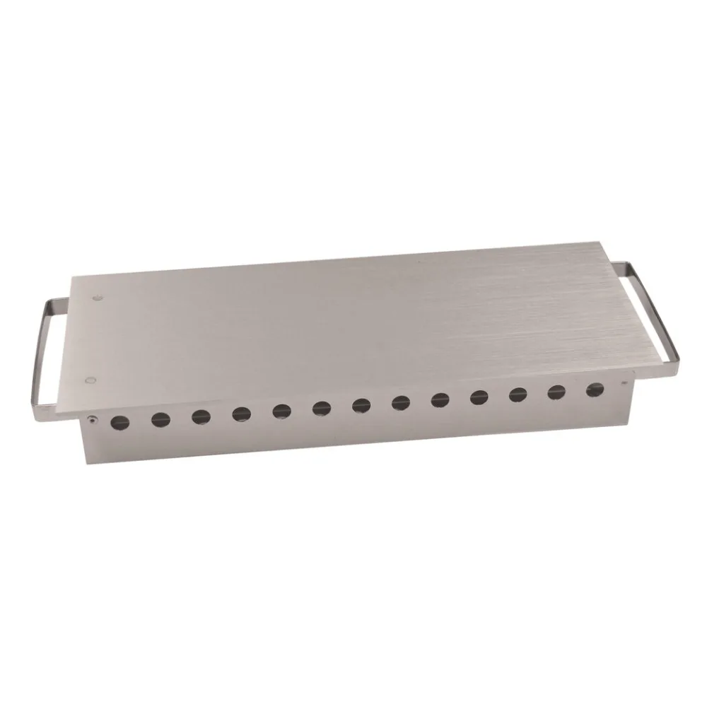 Rechaud aus Edelstahl, Speisewärmer Wärmeplatte für 2 Teelichter silber 37x18x6.5cm – Bild 2