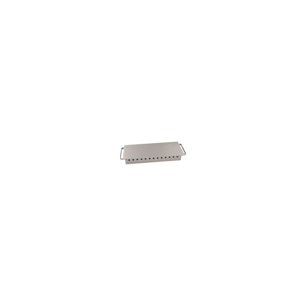 Rechaud aus Edelstahl, Speisewärmer Wärmeplatte für 2 Teelichter silber 37x18x6.5cm
