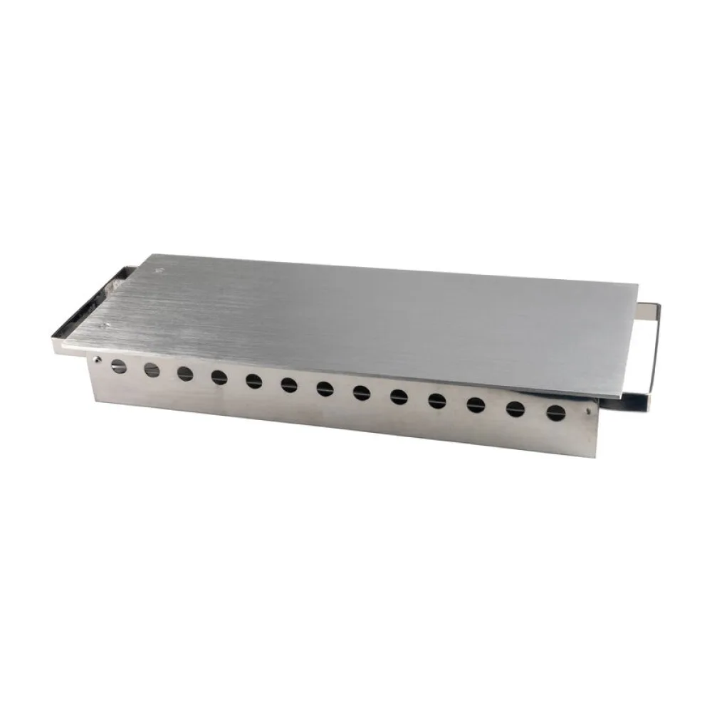 Rechaud aus Edelstahl, Speisewärmer Wärmeplatte für 3 Teelichter silber 49x18x6.5cm – Bild 2