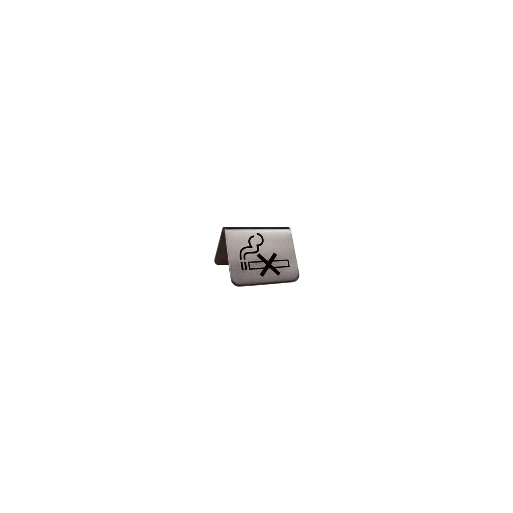 Tischaufsteller "Rauchen verboten" aus Edelstahl, 5.2x3.5cm, 1 Stk.