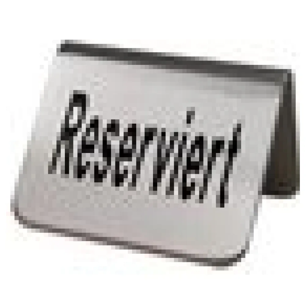 Tischaufsteller "Reserviert" aus Edelstahl, 5.2x3.5cm, 1 Stk. – Bild 4