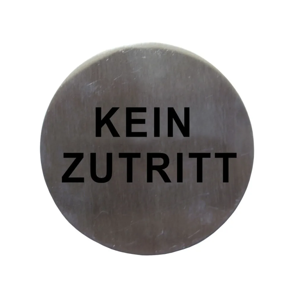 Hinweisschild "Kein Zutritt" aus Edelstahl, O7.5cm, 1 Stk. – Bild 2