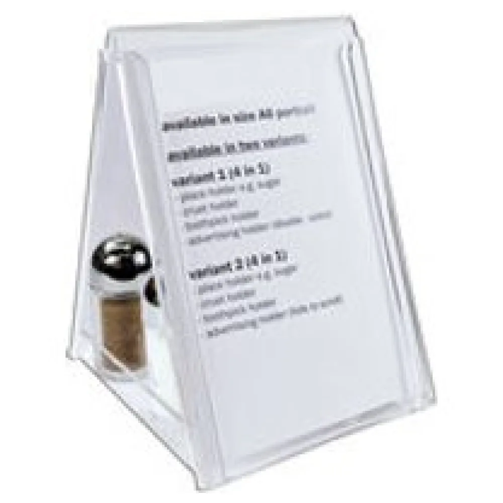 Tischaufsteller "4in1" aus Acrylglas, A6, 1 Stk. – Bild 3