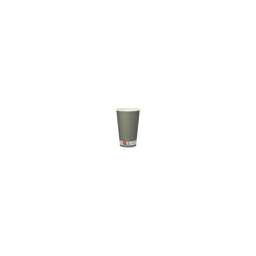 BIO Trinkbecher für Bier Bierbecher aus Pappe 0,4l - 400ml grau, 20 Stk.