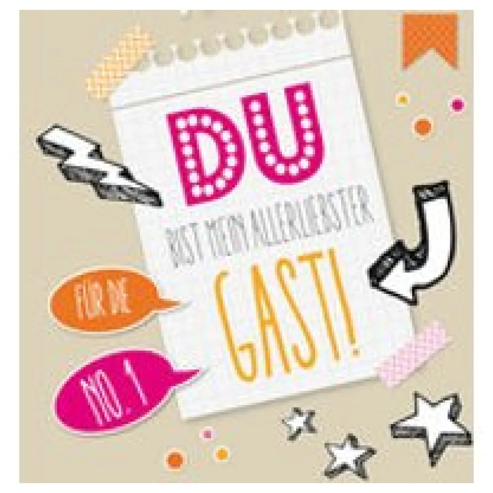 Motivservietten 3-lagig 33x33cm FSCR 'Du bist mein allerliebster Gast', 20 Stk. – Bild 3
