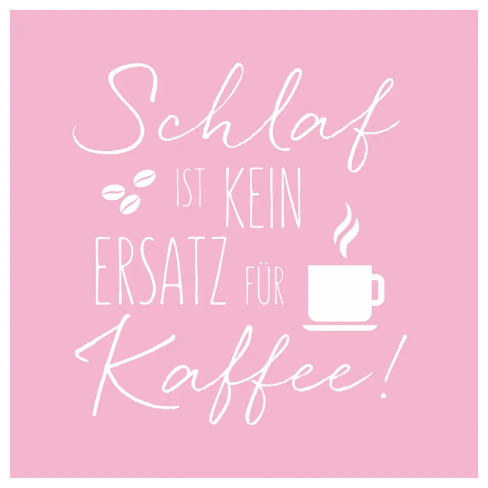 Motivservietten 3-lagig 33x33cm FSCR Schlaf ist kein Ersatz für Kaffee, 20 Stk. – Bild 2
