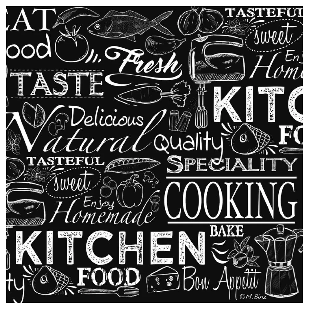 Motivservietten 3-lagig 33x33cm FSCR 'Kitchen Fresh Food Quality', 20 Stk. – Bild 2