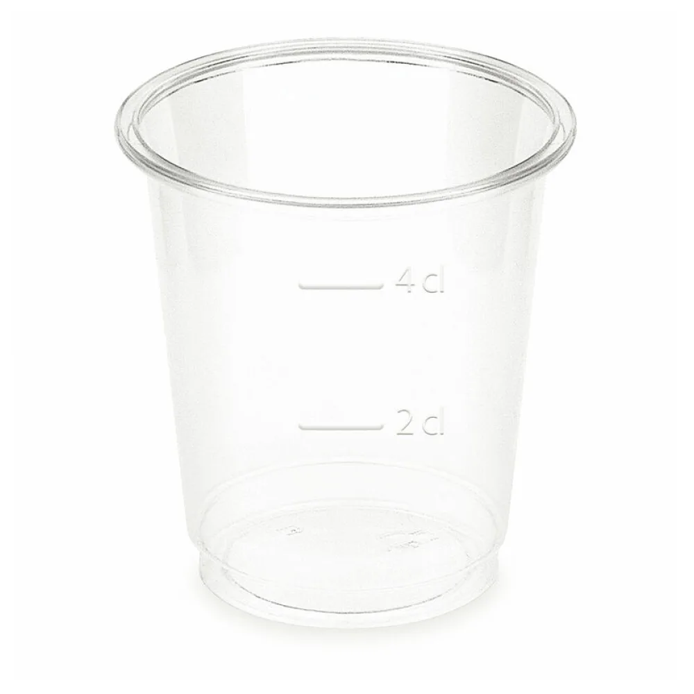 BIO Schnapsbecher glasklar 2 cl / 4 cl 20 ml 40 ml Biokunststoff PLA, 40 Stk. – Bild 2