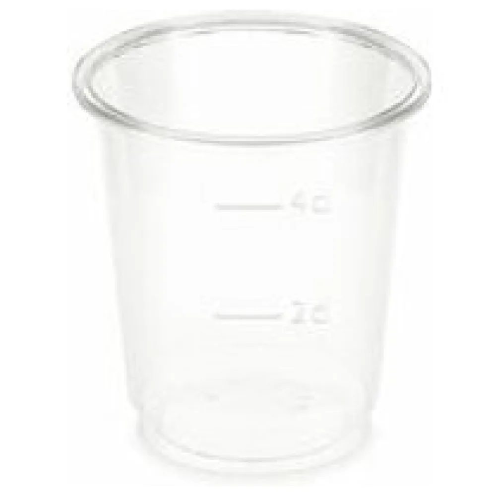 BIO Schnapsbecher glasklar 2 cl / 4 cl 20 ml 40 ml Biokunststoff PLA, 40 Stk. – Bild 3