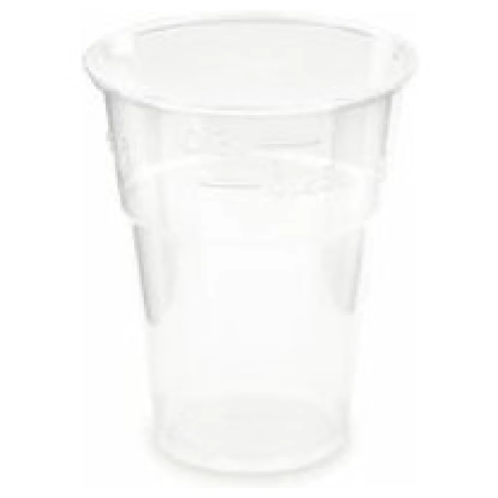 BIO Trinkbecher klar 300 ml 0,3 l Eichstrich Biokunststoff PLA o 85mm, 10 Stk. – Bild 3