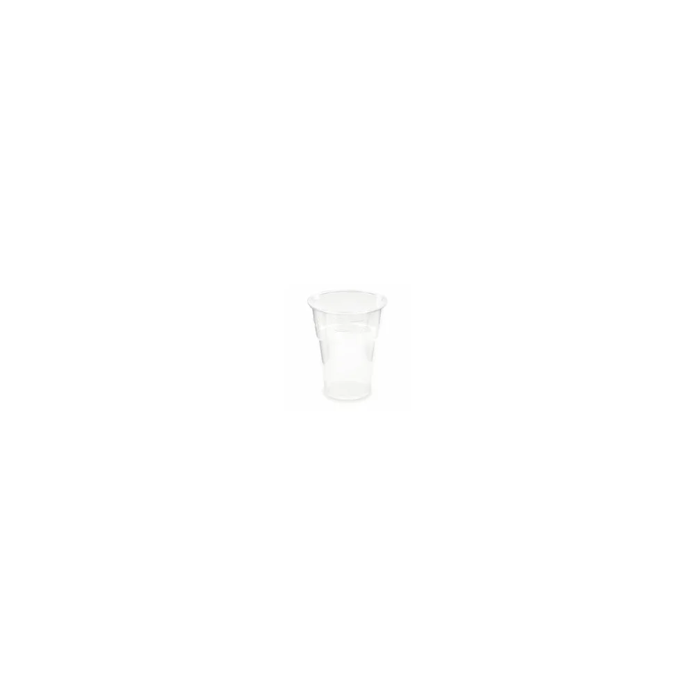 BIO Trinkbecher klar 300 ml 0,3 l Eichstrich Biokunststoff PLA o 85mm, 10 Stk.