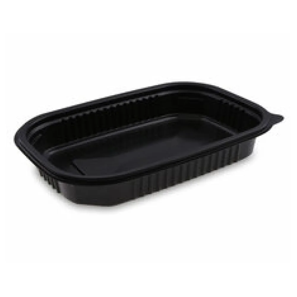 Mikrowellenschale schwarz 'M' 750 ml - 22x15x 3,5 cm, 50 Stk.