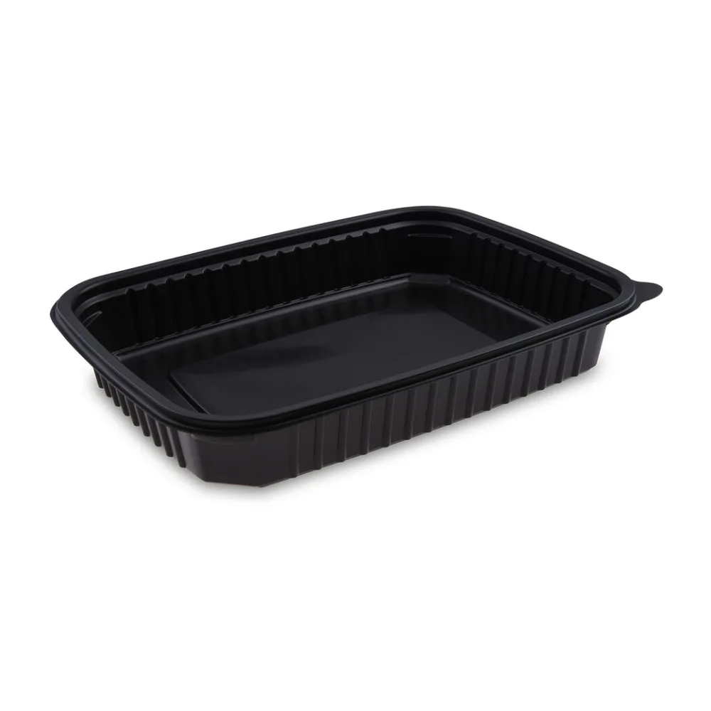 Mikrowellenschalen schwarz 'L' 1200 ml - 25x18,5x4cm, 50 Stk. – Bild 2