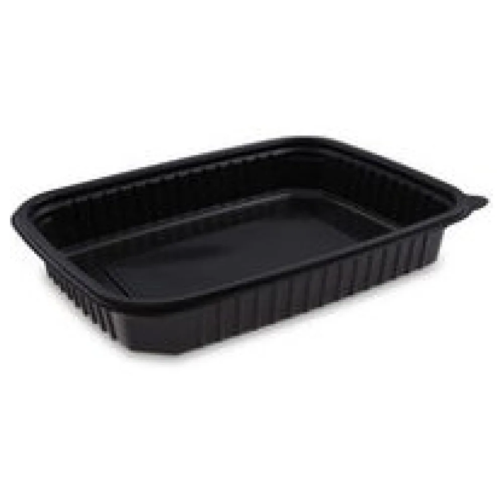 Mikrowellenschalen schwarz 'L' 1200 ml - 25x18,5x4cm, 50 Stk. – Bild 3