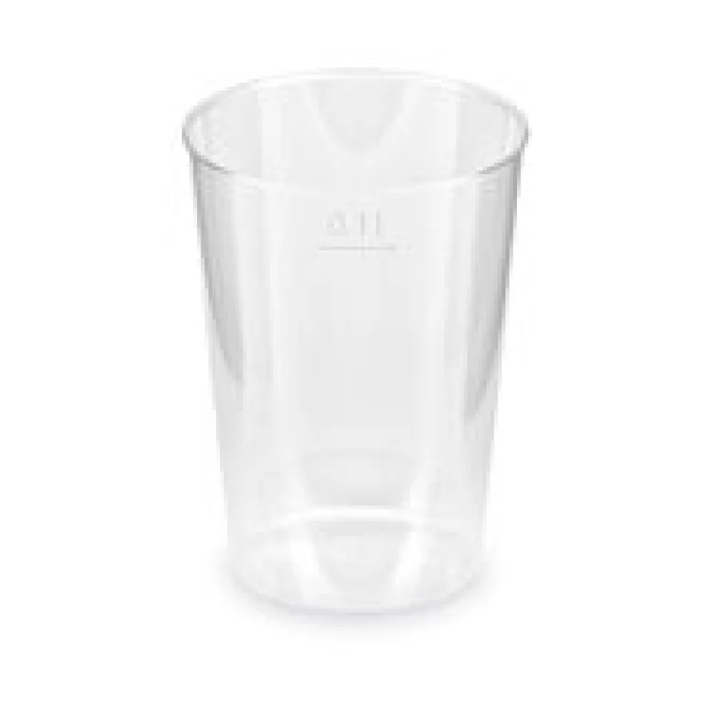 Trinkglas Verkostungsglas Trinkbecher Probierglas klar Eichstrich 100ml, 40 Stk.