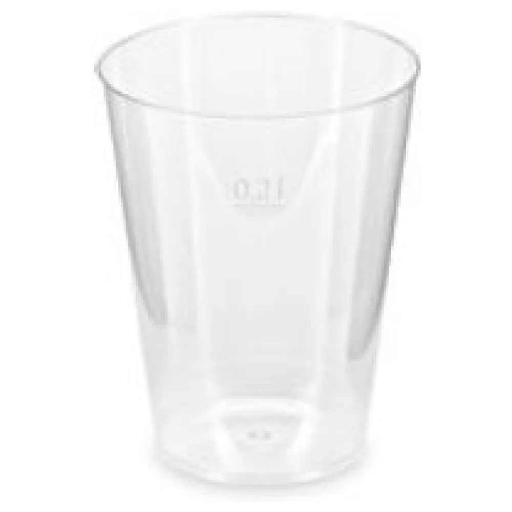 Trinkglas Trinkbecher Plastikbecher glasklar mit Eichstrich bei 200ml, 50 Stk. – Bild 3