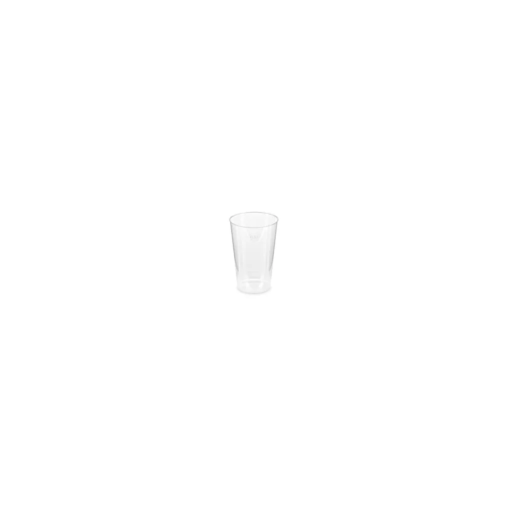 Trinkglas Trinkbecher Plastikbecher glasklar mit Eichstrich bei 300ml, 25 Stk.