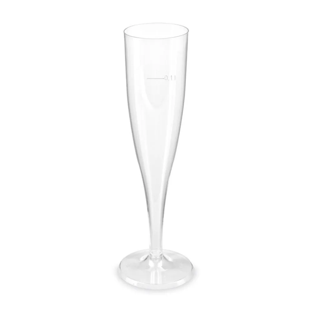 Einweg-Sektglas Champagnerglas 100ml, PS, 1 tlg., transparent glasklar, 10 Stk. – Bild 2