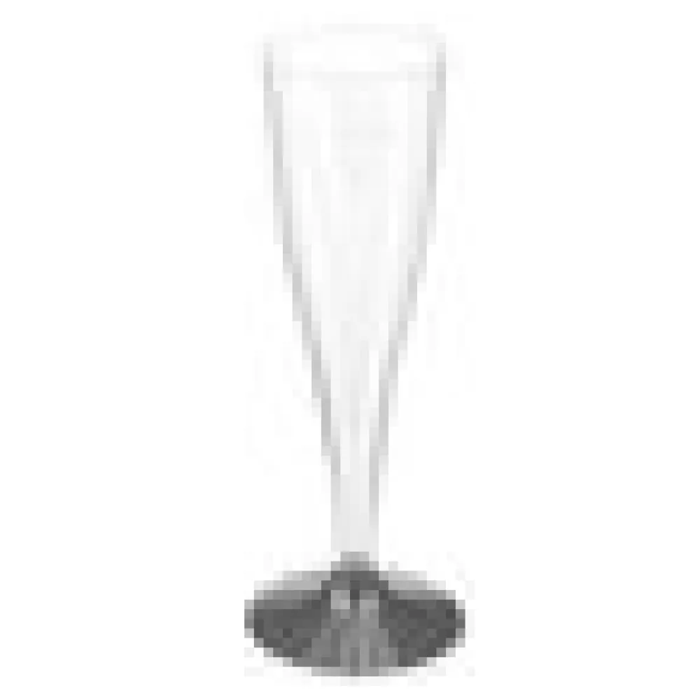 Einweg-Sektglas Champagnerglas glasklar mit schwarzem Fuß 100ml PS, 20 Stk. – Bild 4