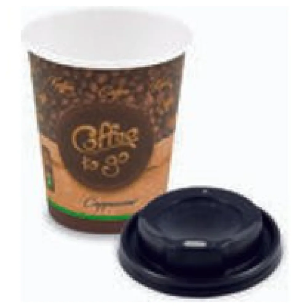 Kaffeebecher M 'Coffee To Go' Cappuccino mit Trinkdeckel 250ml 280ml, 10 Stk. – Bild 3