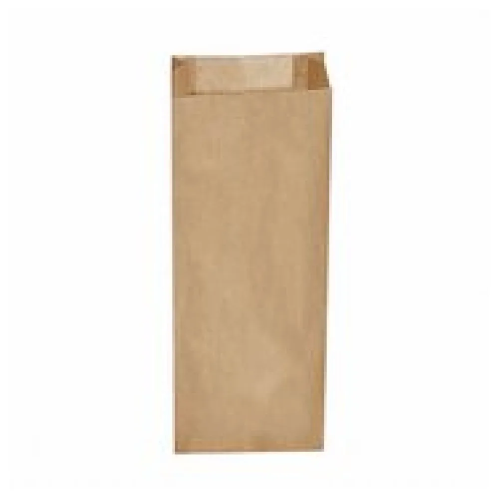 Papierfaltenbeutel Papiertüten braun 15+7 x 42 cm für ca. 3 kg Inhalt, 500 Stk.